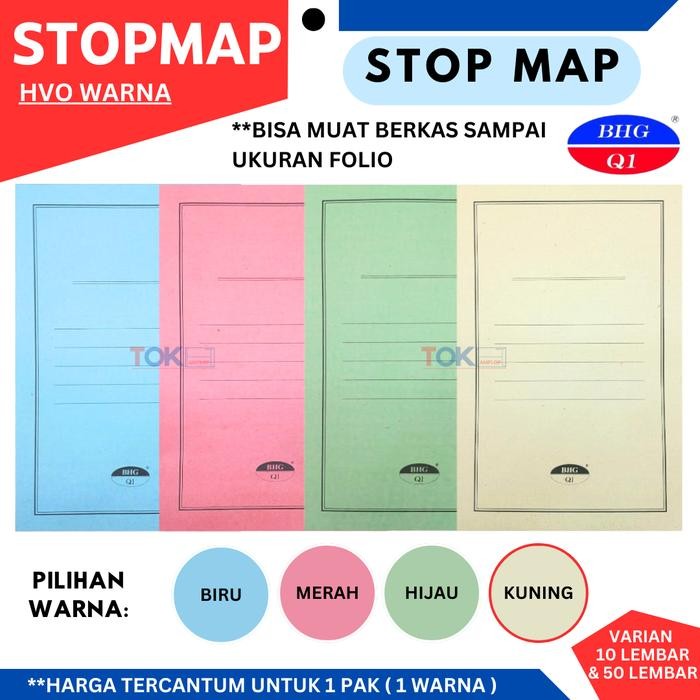 

AHHA Stopmap / Map Kertas Folio / F4 Murah Per Pack isi 50 pcs - Kuning
