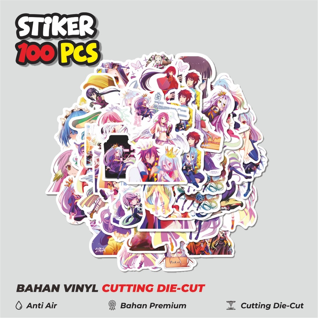 

Terbaru! 50 pcs Stiker Anime No Game No Life [Nōgēmu Nōraifu] Dekorasi Lucu Kreatif untuk Notebook, Skateboard, HP