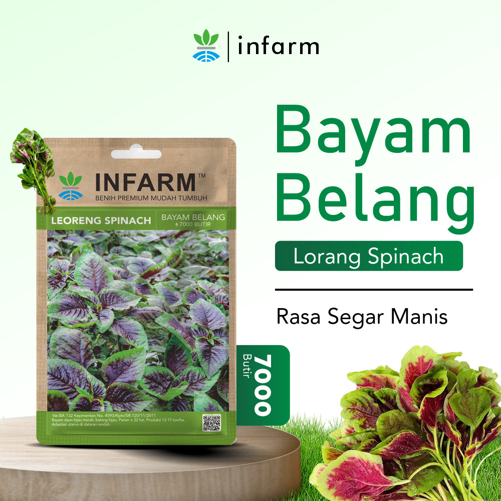 INFARM - Benih Unggul Bibit Sayur Bayam Benih Sayuran Bayam Loreng Bibit Sayur Sayuran Segar Benih S