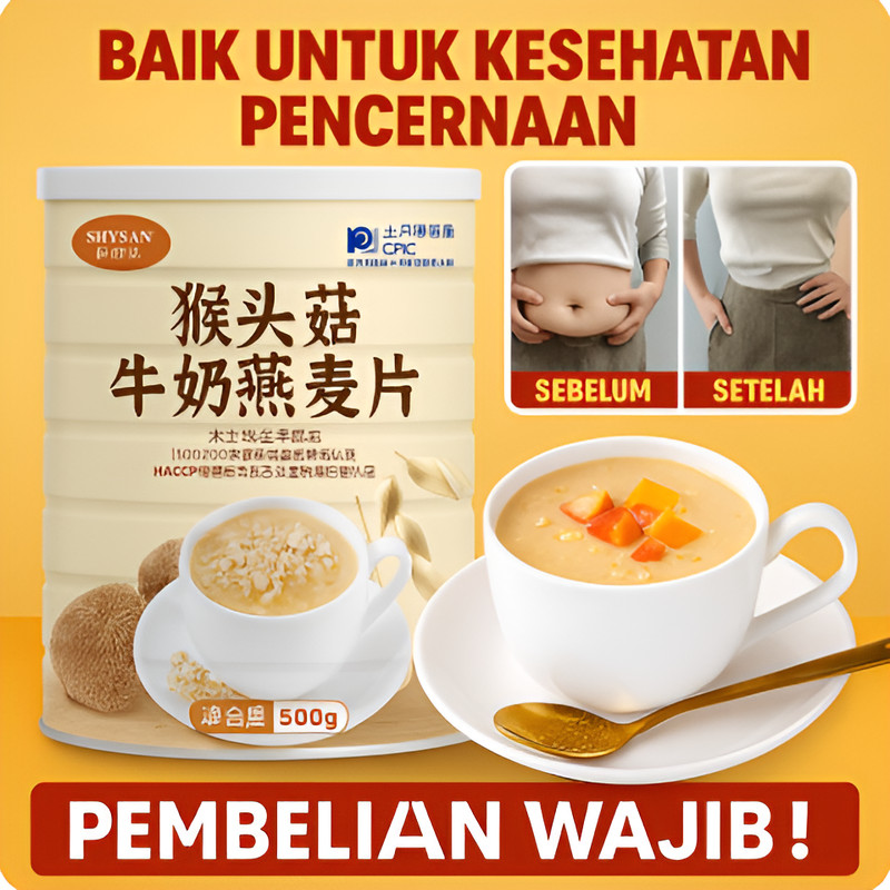 

【GRATIS ONGKIR】500g Sereal Sarapan Sehat Rendah Kalori/Hericium Milk Oatmeal Siap Makan 500g /Sarapan Lengkap Pengganti Makanan Bubuk Kalengan Oatmeal Sereal Oat/Hericium Mushroom Powder/Sereal Sarapan