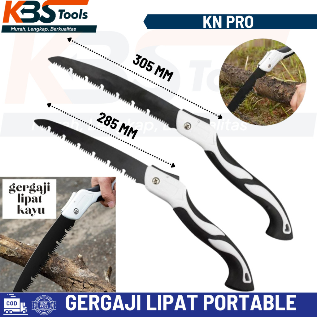 HEAVY DUTY BAJA Gergaji Lipat Pemotong Kayu Pohon Portable Panjang KN TAJAM - Gergaji Pruning Serbag