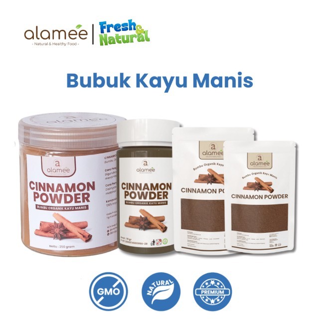 

ALAMEE Kayu Manis Bubuk Cinnamon Powder kayumanis Murni Asli Tanpa Campuran Bumbu Organik fresh and natural