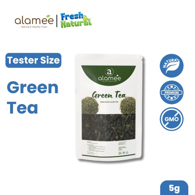

ALAMEE Teh Hijau Green Tea Organic Kering Organik Greentea Minuman Herbal 5 gram fresh and natural