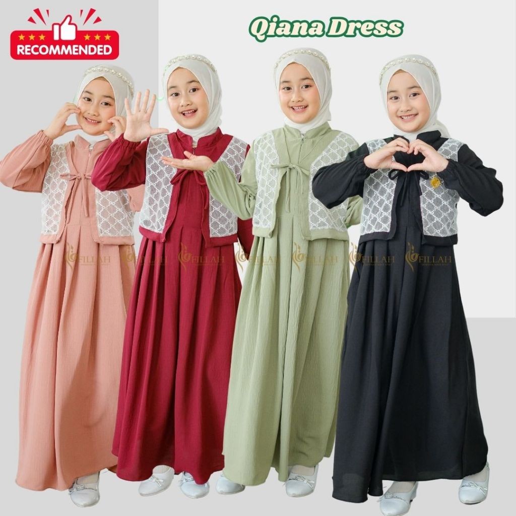 Baju Kekinian Murah Wanita Muslimah / Gamis Remaja Gamis Anak Perempuan 3-14 Tahun Gamis Anak PutihB
