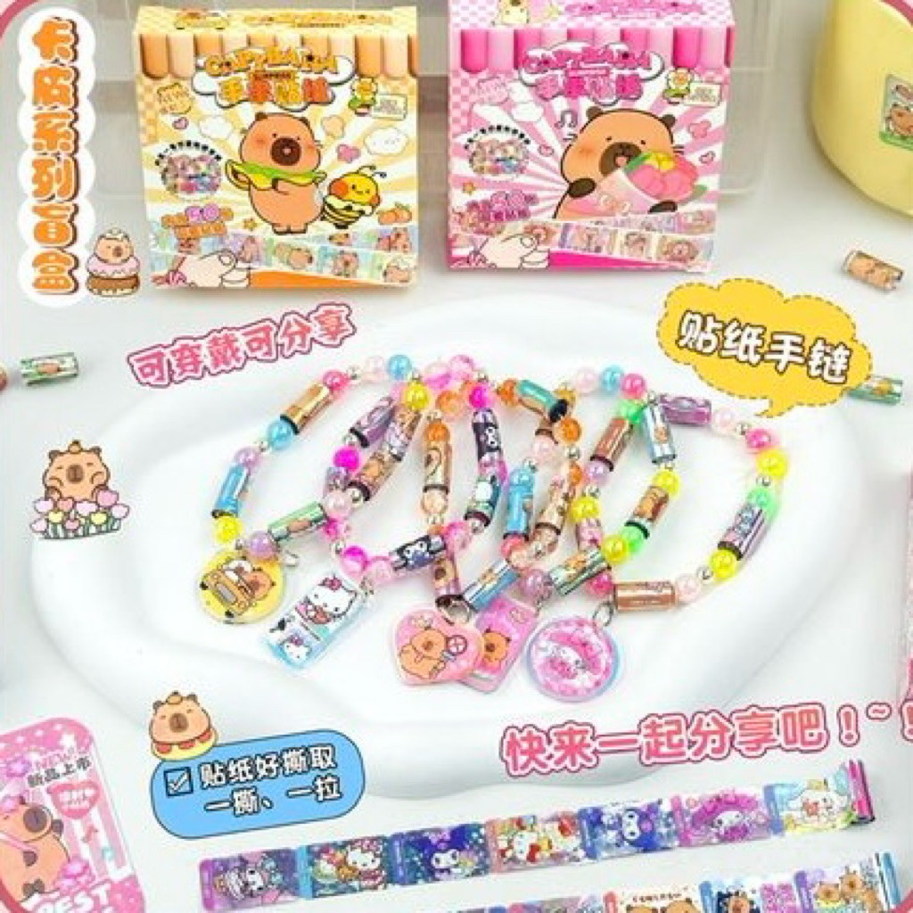 

MCK - Sticki Rolls Sticki Band Sticker Bracelet Creative DIY Sticker Hand String Bead Bracelet Toy Stationery