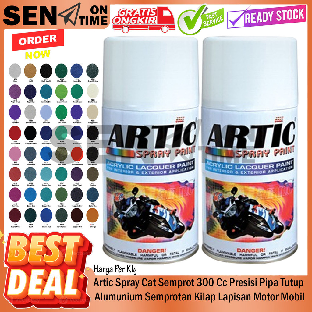 

Artic Spray Cat Semprot 300 Cc Cet Permukaan Presisi Tutup Kilap Otomotif Paduan Akrilik Semprotan Stabil Alumunium Kaca Pipa Botol Proyeksi Panel Baja Tahan Panas Kilat Konsistensi XREE Warna Motor Serba Guna Multifungsi