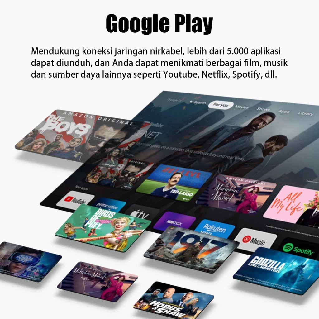 TERLARIS TV Android 24 Inch Smart TV OS Android 12.0 - FHD - Dolby Audio - Wifi/Google Play/Netflix/