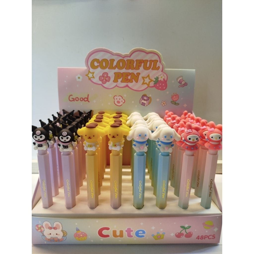 

Labubu Monster Pulpen Cetek 1Box 36/48pcs || Pulpen Cetek Capybara || Pulpen Boneka Labubu