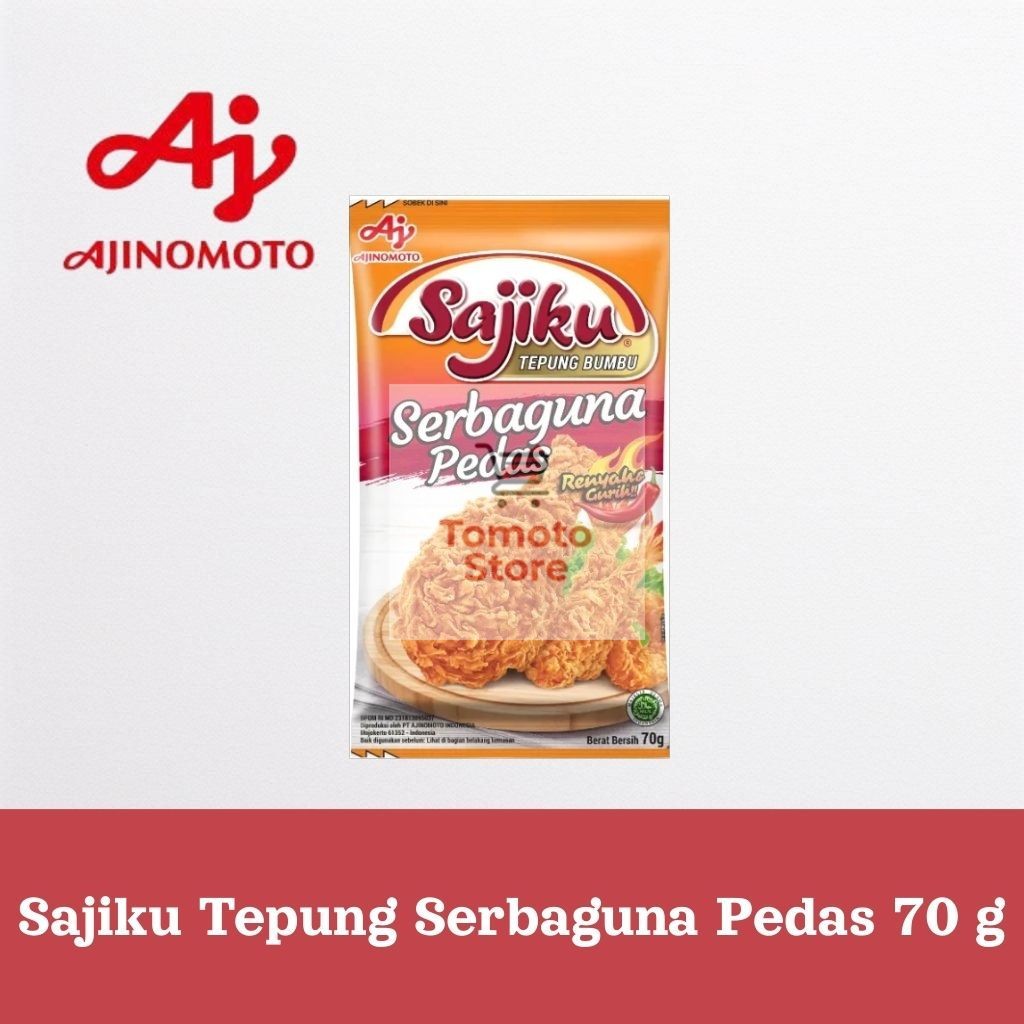 

[ TOMOTOSTORE ] AJINOMOTO Sajiku Tepung Bumbu Serbaguna Pedas Sachet 70 gr
