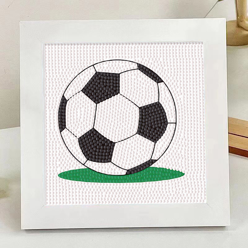 

Football Diamond Sticker Children's Handmade DIY Full Diamond Sticker Set Basketball Boy Puzzle Toy Gift