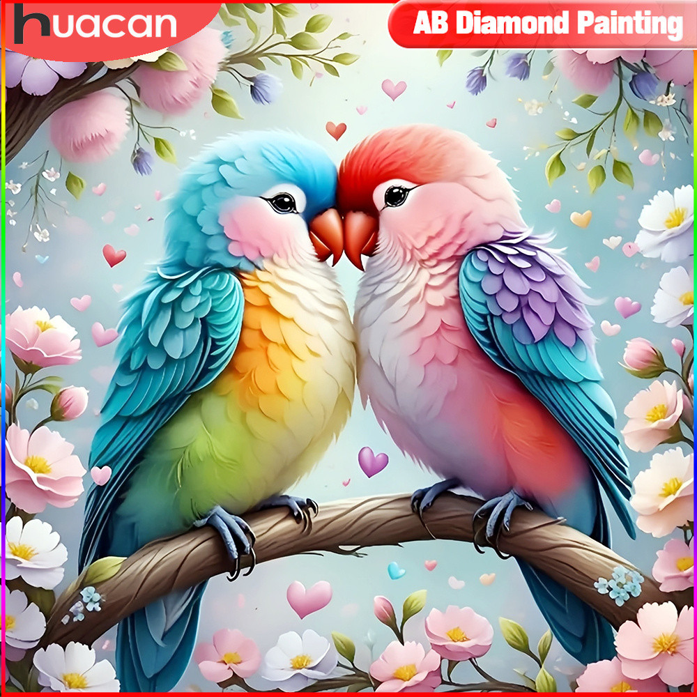 

HUACAN Diamond Mosaic Bird Picture Rhinestones Painting Animal Full Square Round 5D DIY Embroidery Cross Stitch Handicraft