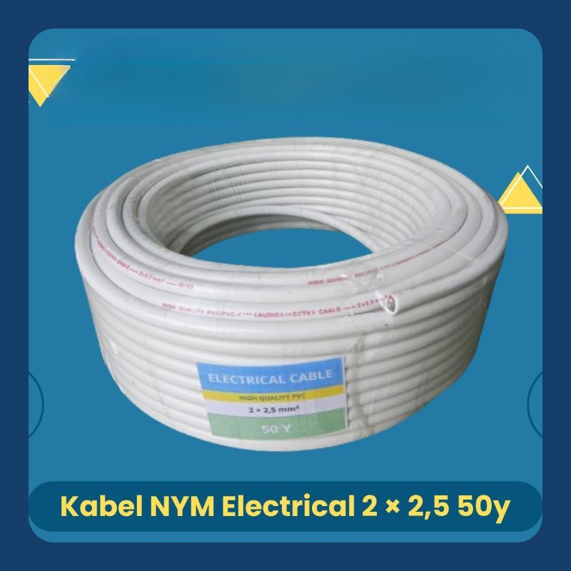 1 ROLL FULL Kabel NYM 2 × 2,5 50 Yard Electrical Cable/Kabel Listrik Outdoor/Kabel Listrik/Kabel Aud