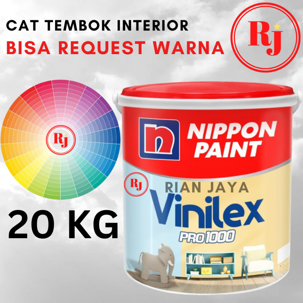 [PART 1] CAT TEMBOK INTERIOR NIPPON PAINT VINILEX PRO 20 KG / 1 PAIL / CUSTOM WARNA TINTING / CAT DI
