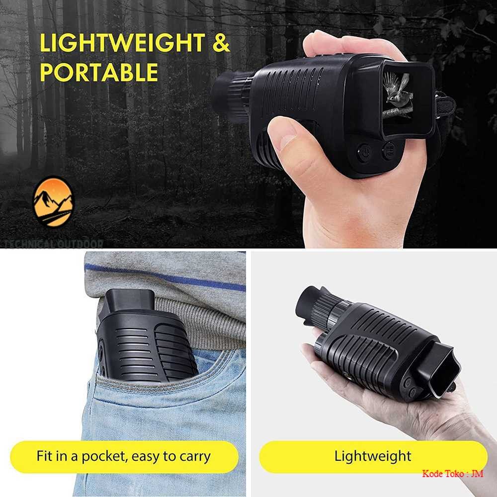 WILDMAN Teropong Monokular Digital Night Vision Infrared 10x 2.5K IP56 - R7 | Produk Outdoor | Desai