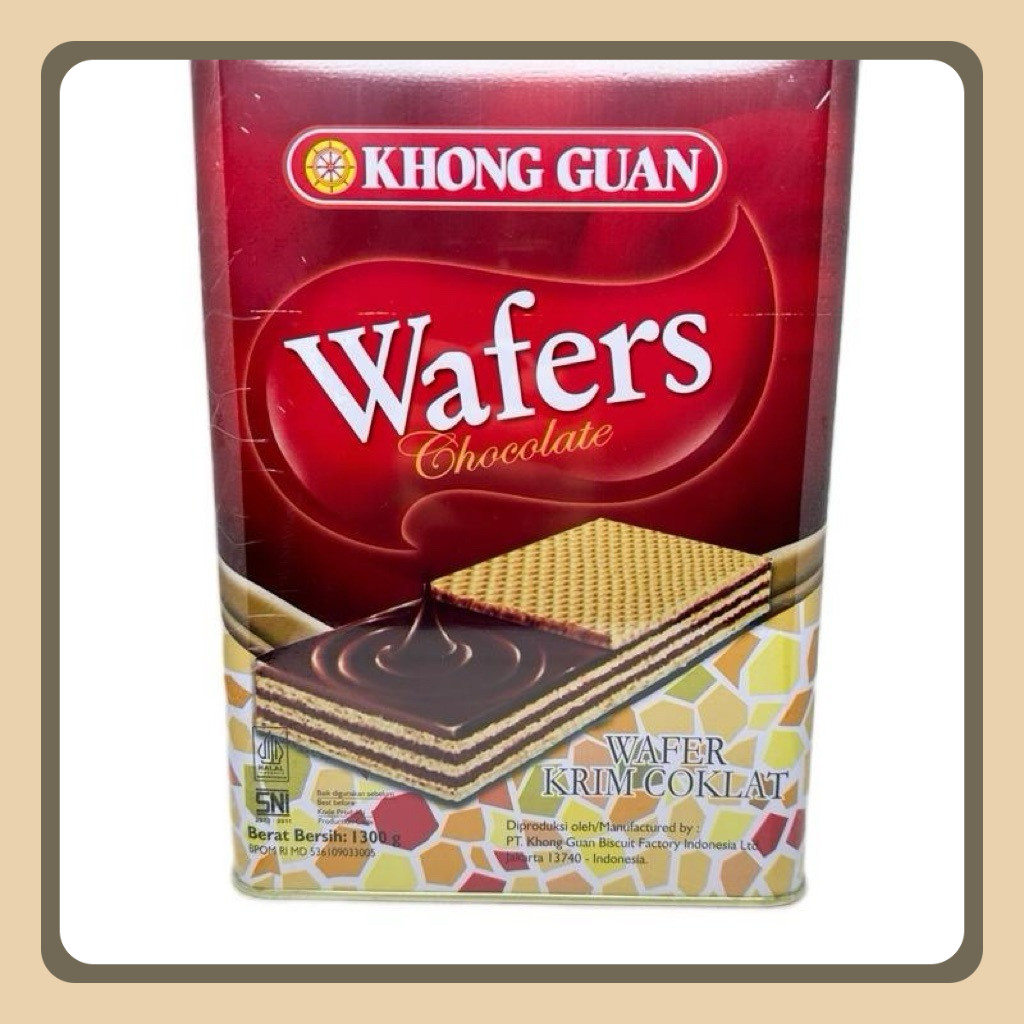

KHONG GUAN WAFERS CHOCOLATE CLASSIC 1300GR Biskuit Wafer Coklat Murah