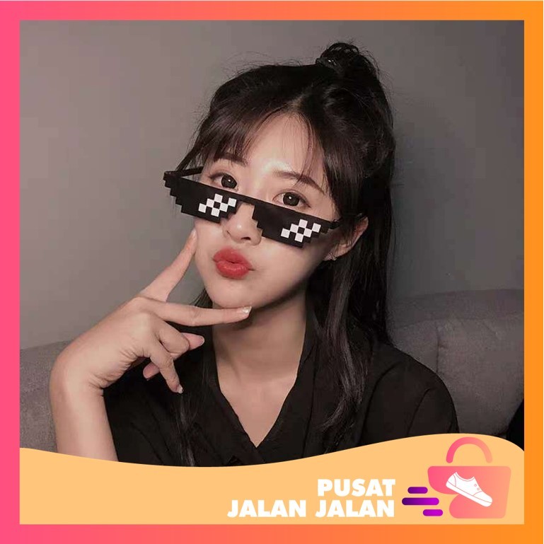 PJJ - F5348 Kaca Mata Thug Life / Kacamata Mainan Anak Minecraft / Kacamata Thug Life Mosaic Fashion