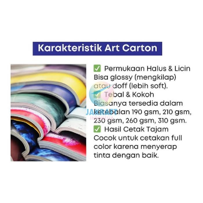 

TERLARIS! (50 Lembar) Kertas Art Paper Carton Karton A4 310 Gsm Gram IDEO Putih White 2 Sisi Glossy Tebal