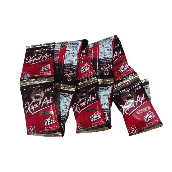 

(OFFICIAL MANTAP) [1 RENCENG] kemasan MINI Kapal Api Sachet 6g tanpa gula 1 Renceng 10 sachet Coffee Serbuk Pahit Manis Robusta kopi bubuk asli