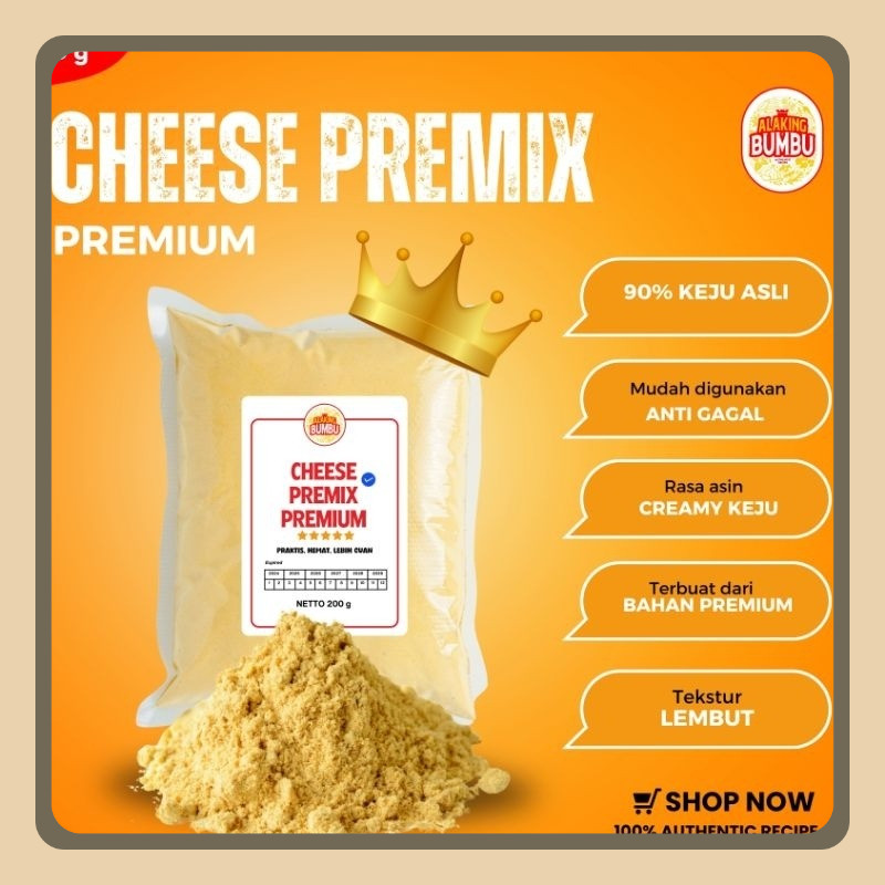 

ALAKING BUMBU Cheese Premix Premium/Keju Bubuk/Saus Keju 200g