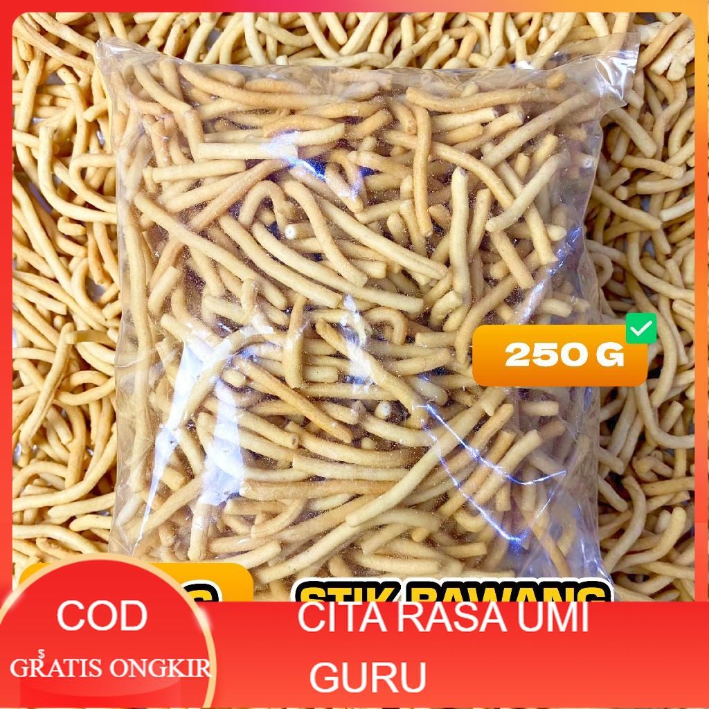 

COD SOS - 250 Gram Stik Bawang Renyah Gurih Enak Rasa Original Bawang Murah