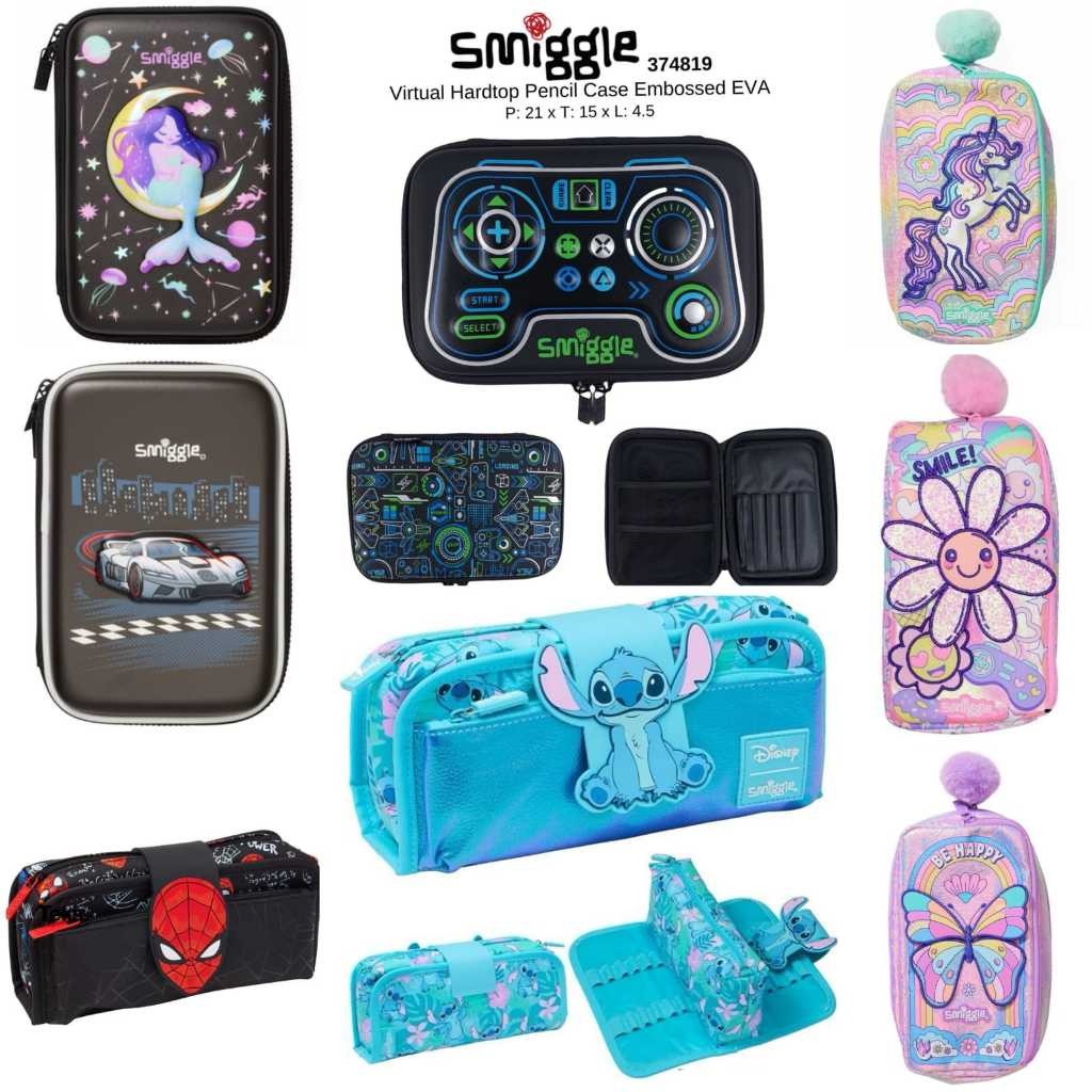 

Smiggle Pencil Case Set Tempat Pensil Unicorn Black Pink Boy Girl Sequin Serbalaris88