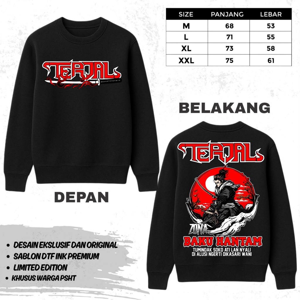 Sweater Psht Terate 1922 Terjal Zona Baku Hantam Sablon Premium Dtf Asyawil Store