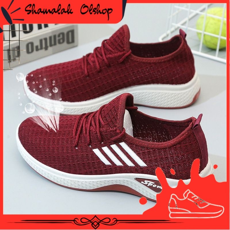 SHAMALAK  , Sepatu Sneakers Garis / Sepatu Sneakers Wanita Garis, SW05TA SW05NTA MURAH