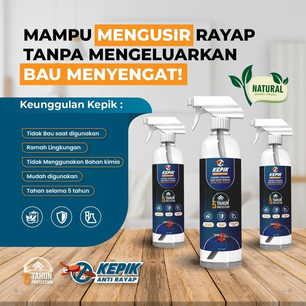 Kepik Basmi Rayap Tanpa Bau Menyengat Semprotan Anti Rayap Mencegah Kayu Keropos Dengan Bahan Herbal