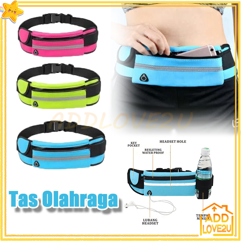 Tas Ikat Pinggang Lari Water Proof 1 Kantung/Tas Pinggang Lari/Tas Lari Olahraga Tas Ikat Pinggang