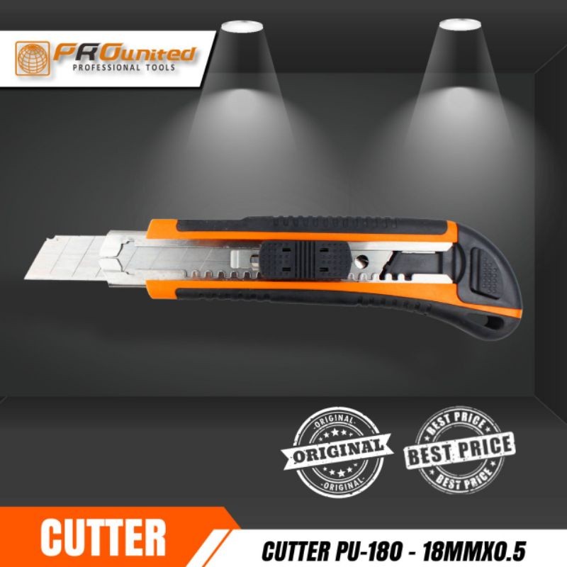 

CUTTER PU 180-18MM FREE 3 MATA PISAU PRO UNITEDHALA