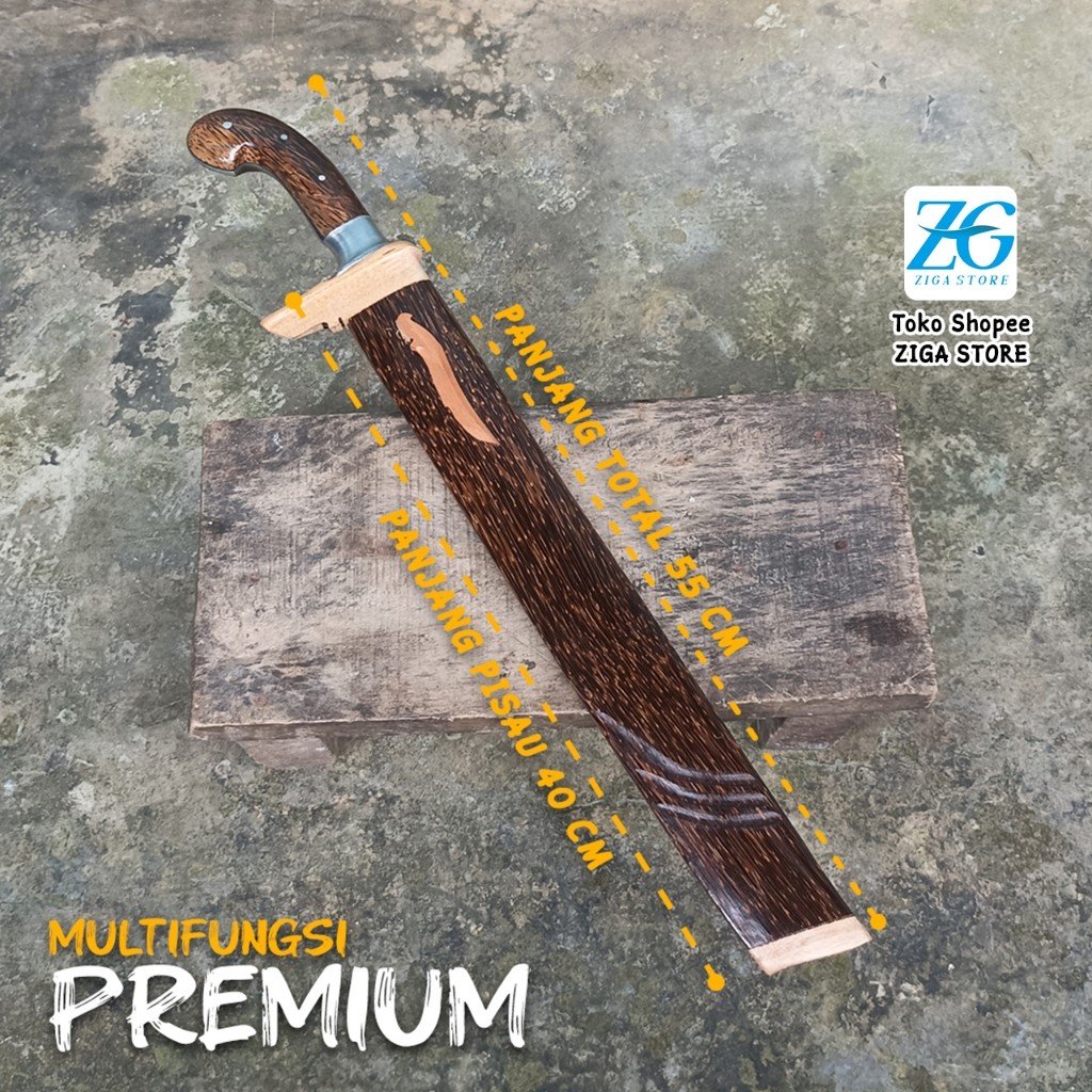 Golok Cibatu Aren Duralium Ukuran Panjang Golok Pemotong Kayu dan Bambu Per Baja Khas Cibatu