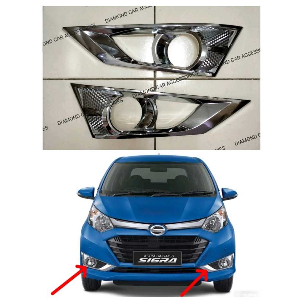 RING FOGLAMP COVER DAIHATSU SIGRA CHROME - COVER FOG LAMP MOBIL SIGRA - VARIASI CHROME MOBIL SIGRA