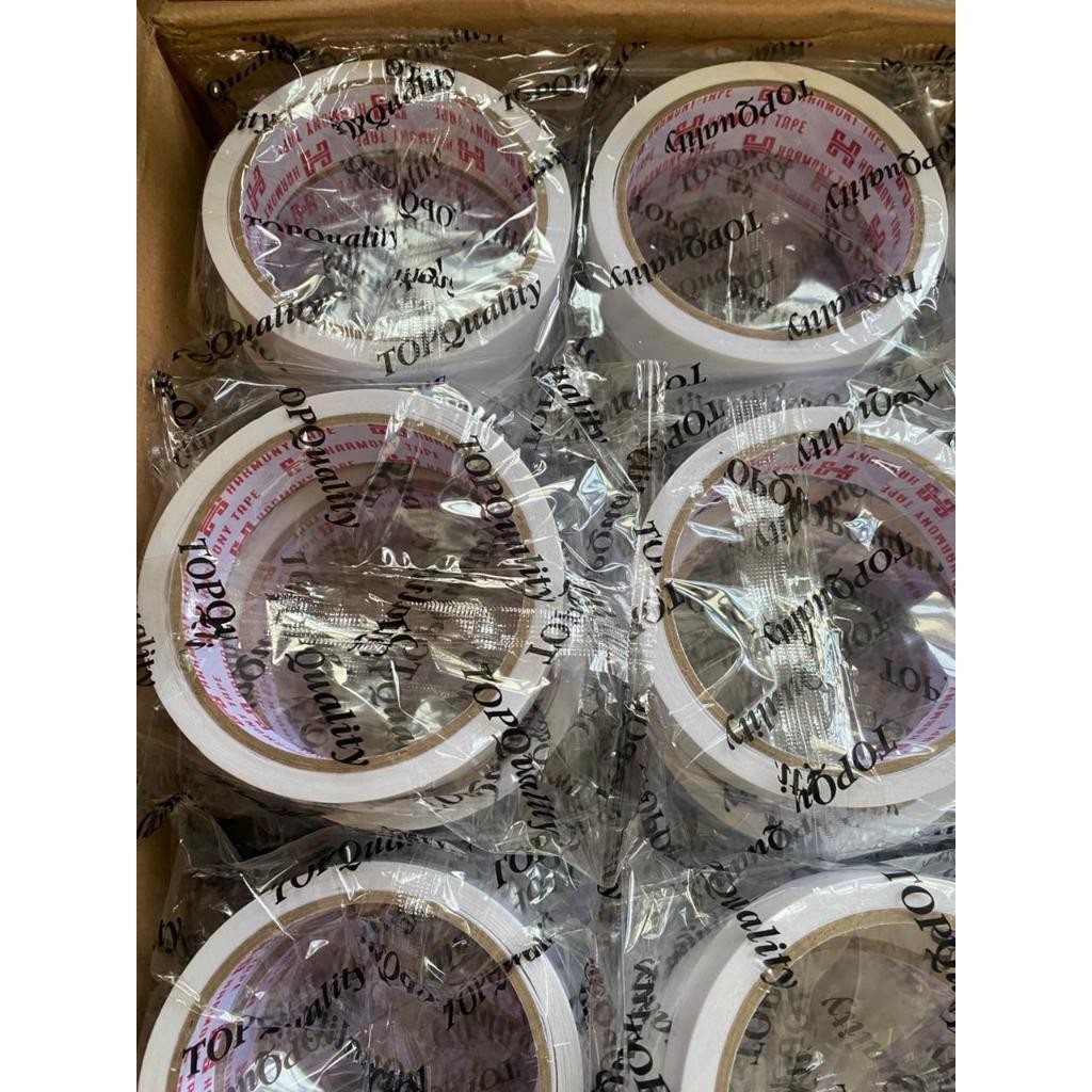 

Double Tape Dua Sisi 24mm x 9m | 144 Roll / Dus | Solusi Rekat Tempel Cepat & Praktis
