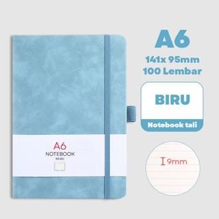 

R P e [READY] Aimilo Notebook A5/A6/A7 Buku Diary Aesthetic Buku Catatan Buku Notes Kecil Notebook Tali 100 Lembar - A6-BIRU