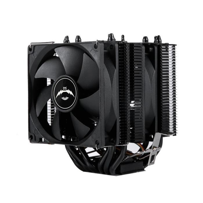 MK QIUZAIM DB 920 BLACK CPU / PC COOLER RGB 90MM DUAL FAN - 6 Pipes - NON RGB