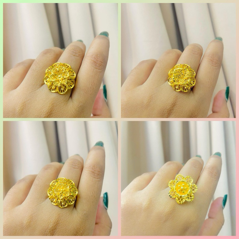 Elegan Titanium Cincin Dubai Kecil