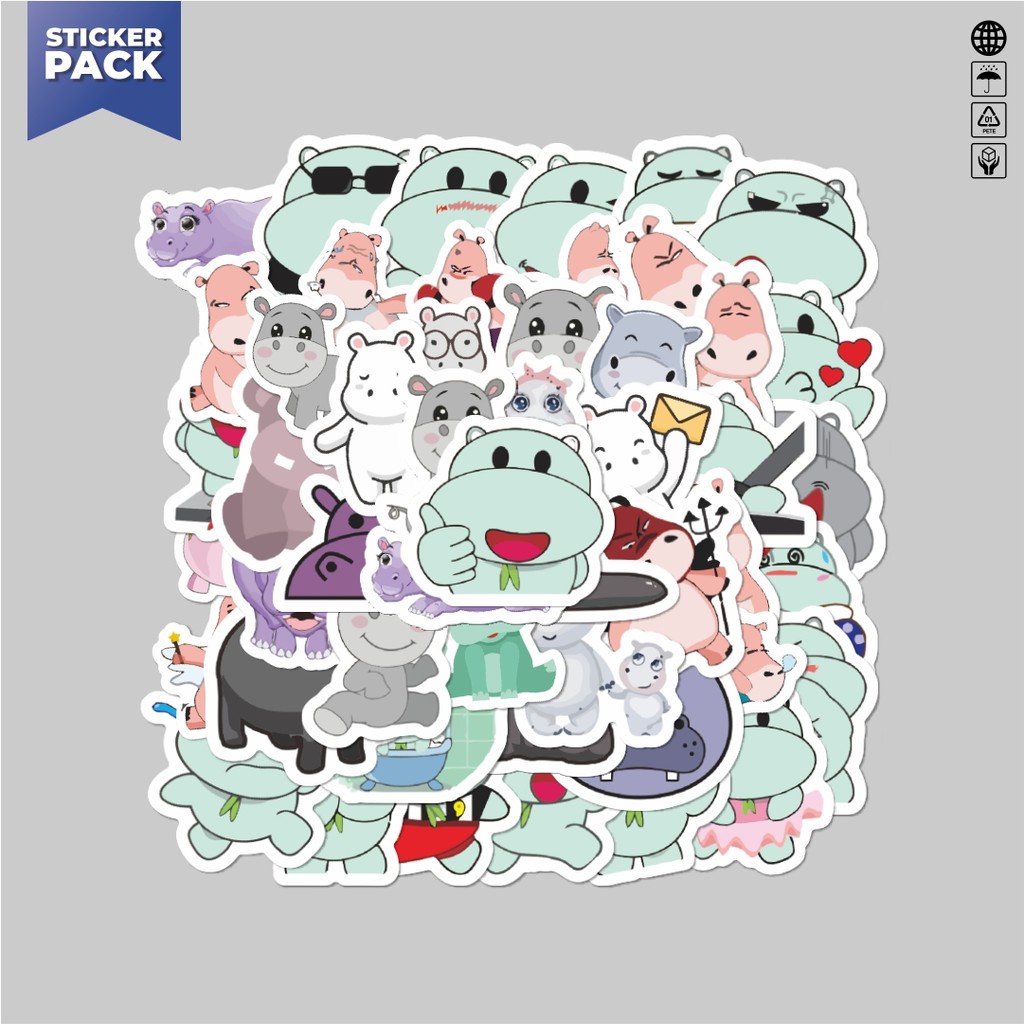 

[100PCS]Stiker Pack Sticker Hewan Kudanil Aesthetic Vinyl Anti Air Dekorasi Sticker Laptop Buku Journal Koper Helm Casing HP Gitar Helm Skateboard