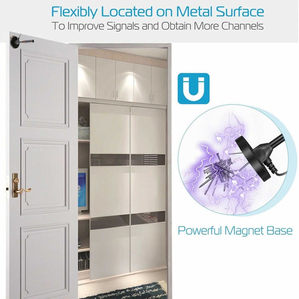 Antena Tv Digital Indoor Outdoor Nte Dvb T2 36Db Jernih Fhd Uhd 5 Meter Kabel Tahan Air Cocok Semua