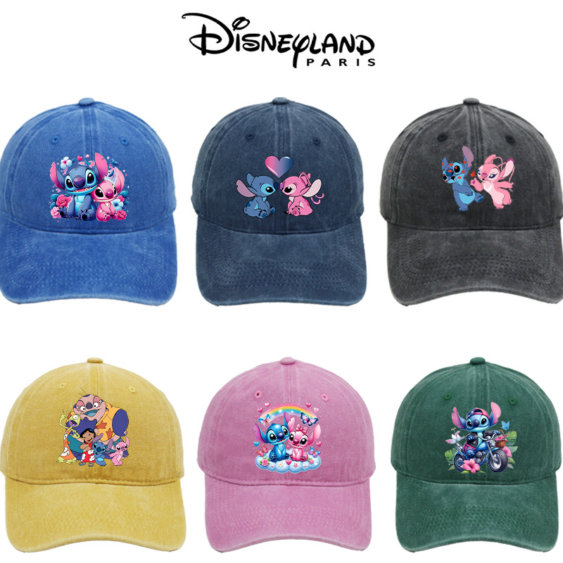 

Disney Lilo & Stitch Washed Vintage Baseball Cap Women Men Fashion Cotton Hats Cartoon Anime Graphic Print Hat Birthday Gifts