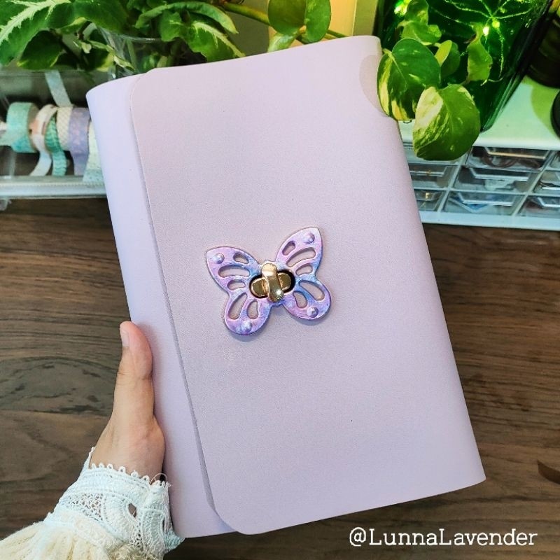 

Purple Butterfly Vintage Leather Journal A5