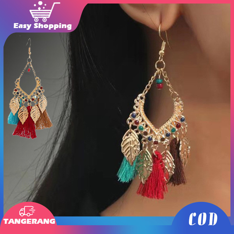 Anting Rumbai Anting Etnik Anting Pantai Vintage Bali Fashion Anting Bohemian Etnik
