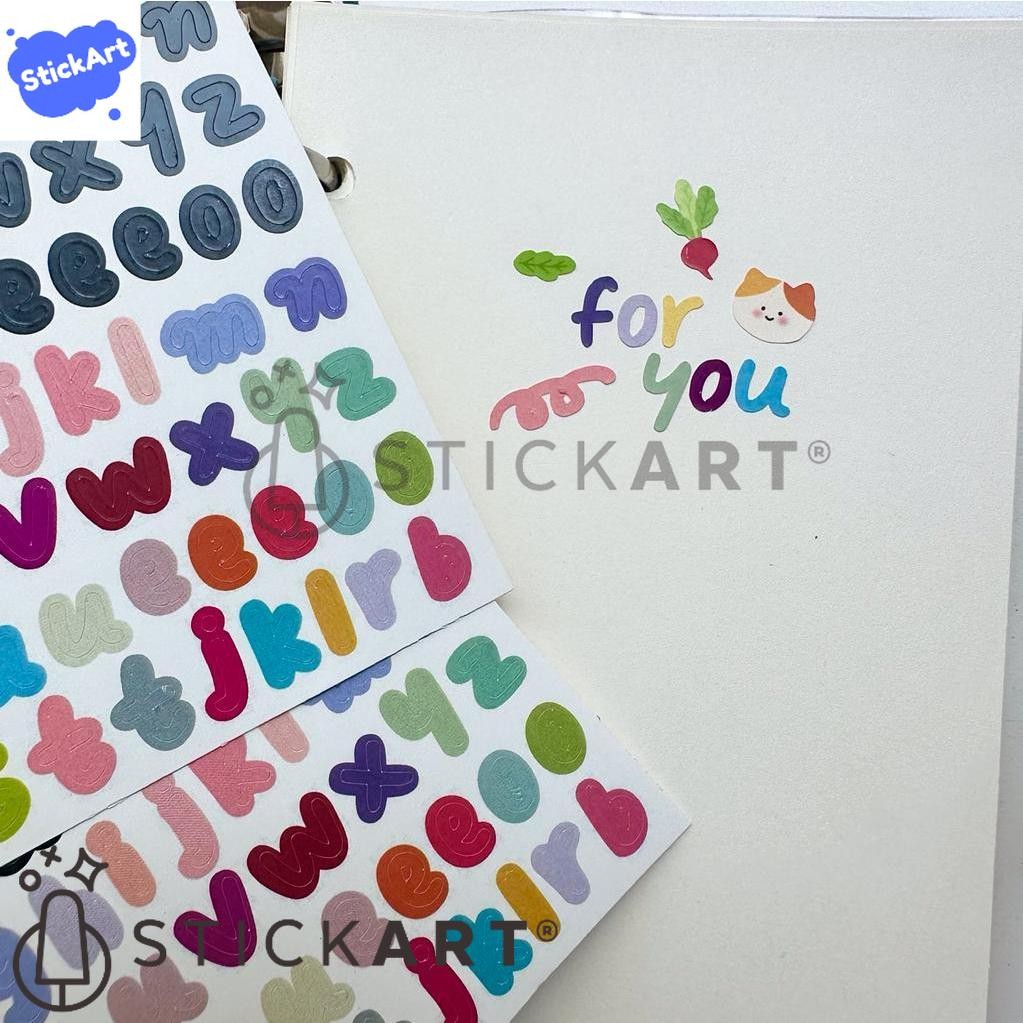 

[STICKART] Sticker Alphabet/ Stiker Huruf Dekorasi Jurnal/ Stiker Jurnal KP152 BAHAN DAN KWALITAS PREMIUM