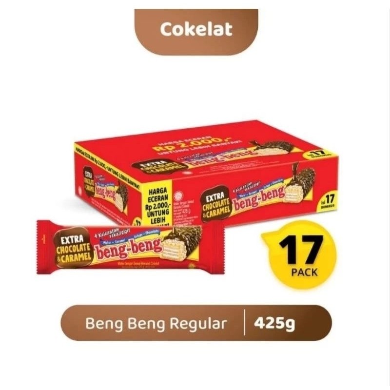 

Beng Beng Regular 1 Box isi 17 X 25gr - Wafer Coklat