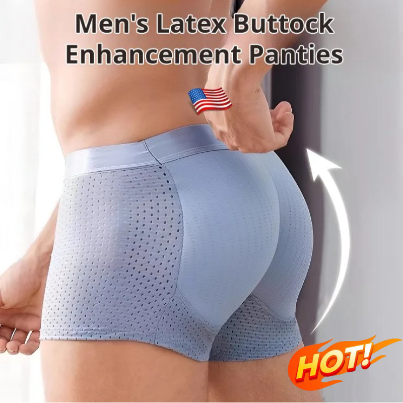 Men's sponge underpants with thickened latex antibacterial shaping lifting pants