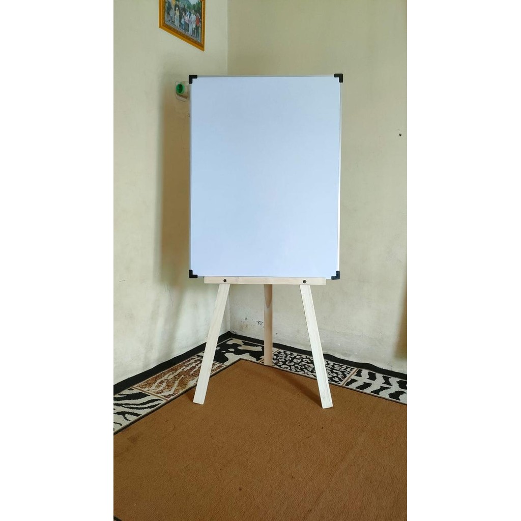 

Whiteboard Standing Vertikal,Papan Tulis White Board,Penyangga Polos tidak di Cat - Biasa, 50x70cm