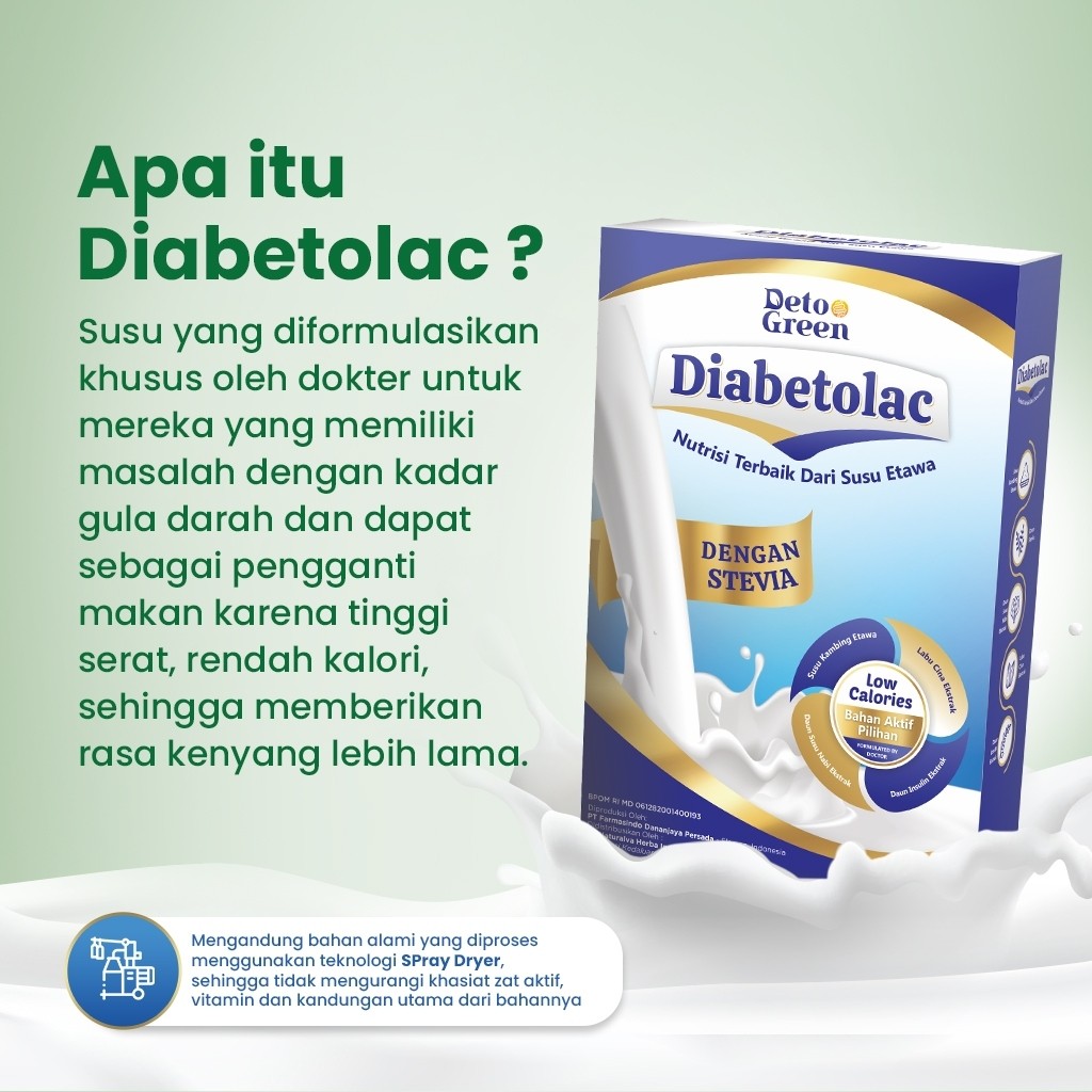 

DIABETOLAC Susu Kambing Murni Pemanis Alami Stevia