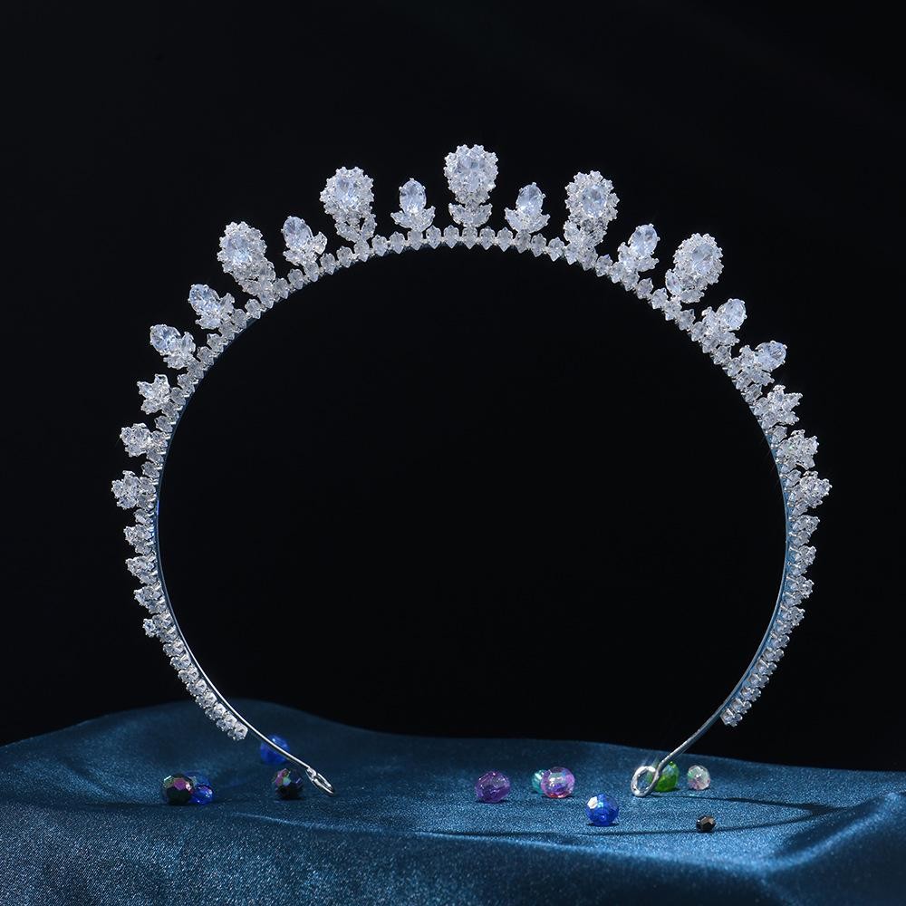 REGALYN - Leona Zircon - Bridal crown - Handmade zircon wedding premium