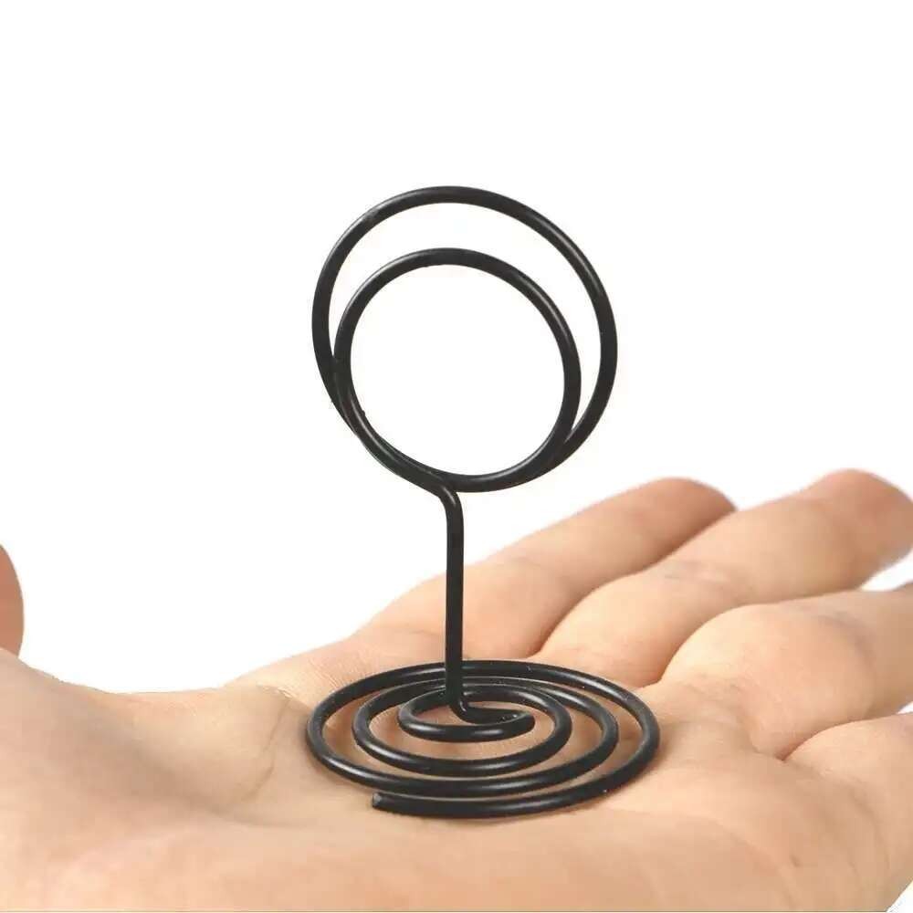 

Black Wire Card Number Place Table Name Stand Picture Memo Note Photo Clips Holder For Wedding