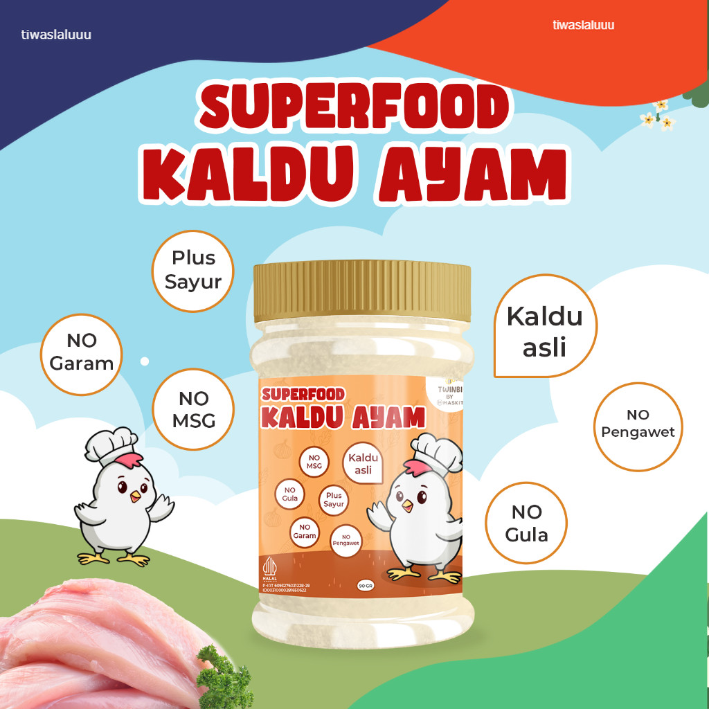 

Kaldu Ayam Murni MPASI Bayi Kaldu Asli Pure Superfood Bayi Anak BB Booster - No MSG - No Gula - No Garam - Tambahan Sayur - Twinbi by