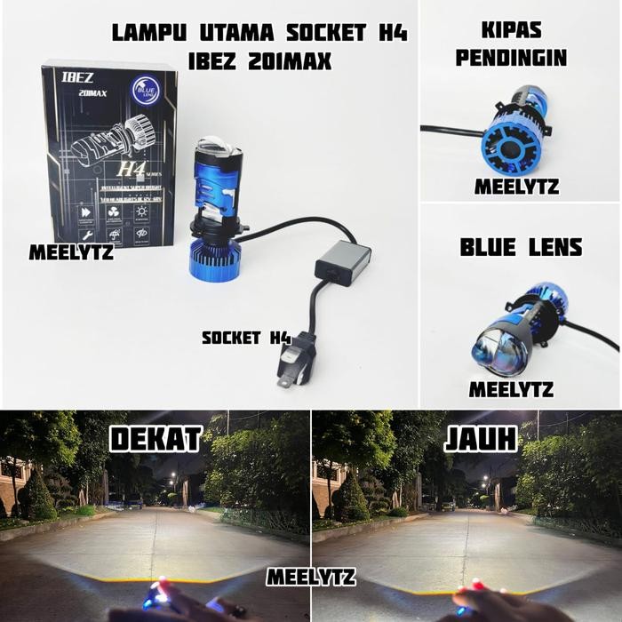 IBEZ 201MAX - Lampu Utama LED H4 - PUTIH PUTIH, RHD